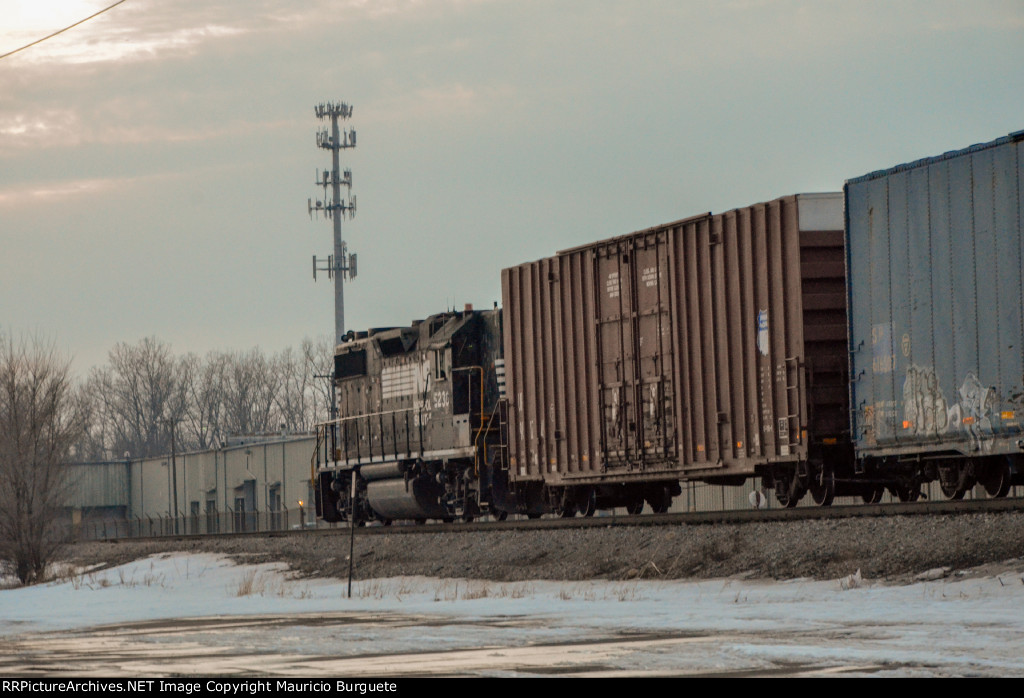 NS GP38-2 Locomotive in the yard